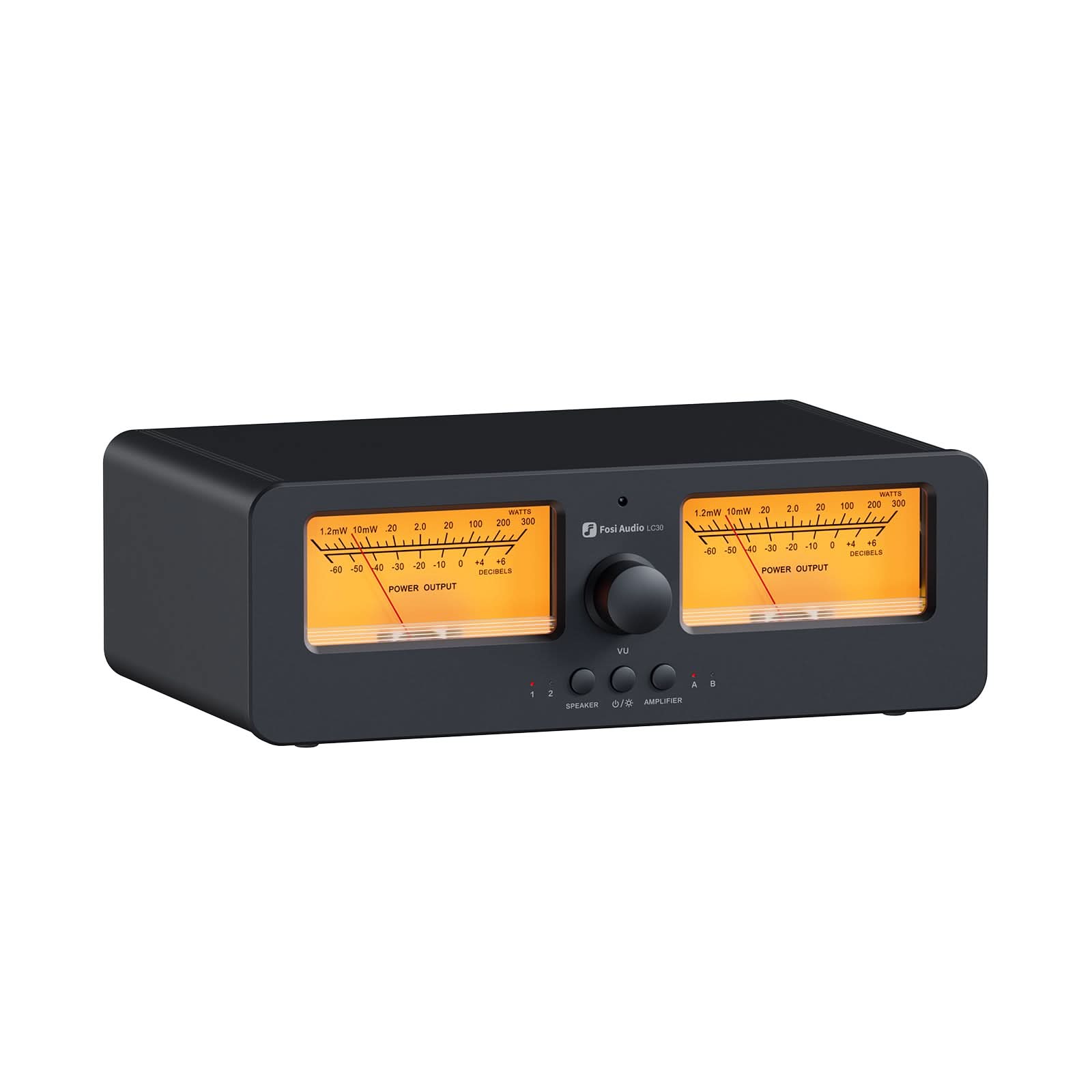 Fosi Audio LC30 VU Meter Amplifier Speaker Selector Switch