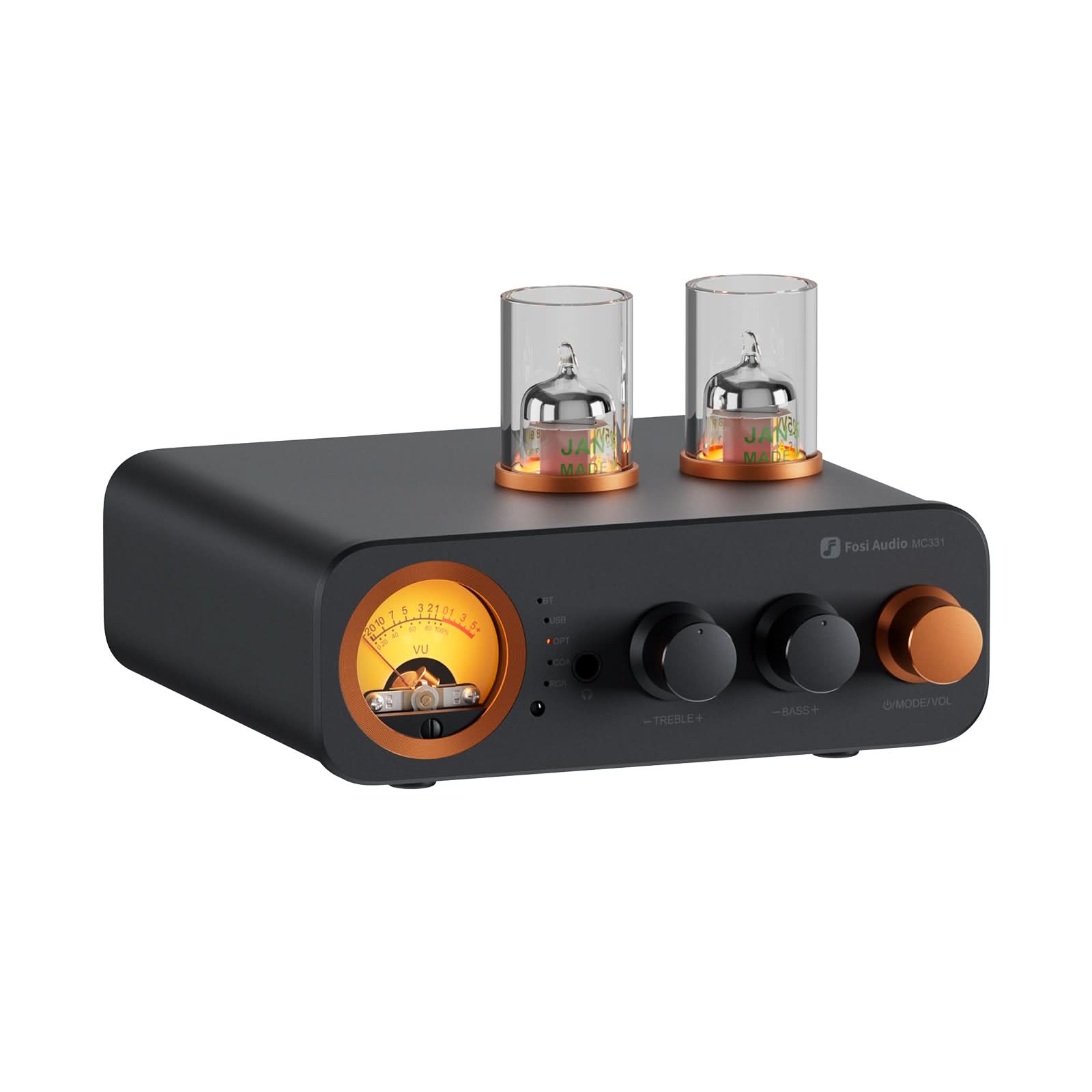 Fosi Audio MC331 Tube Integrated Amplifier with DAC Bluetooth VU Meter
